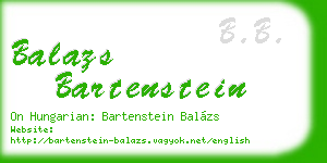 balazs bartenstein business card